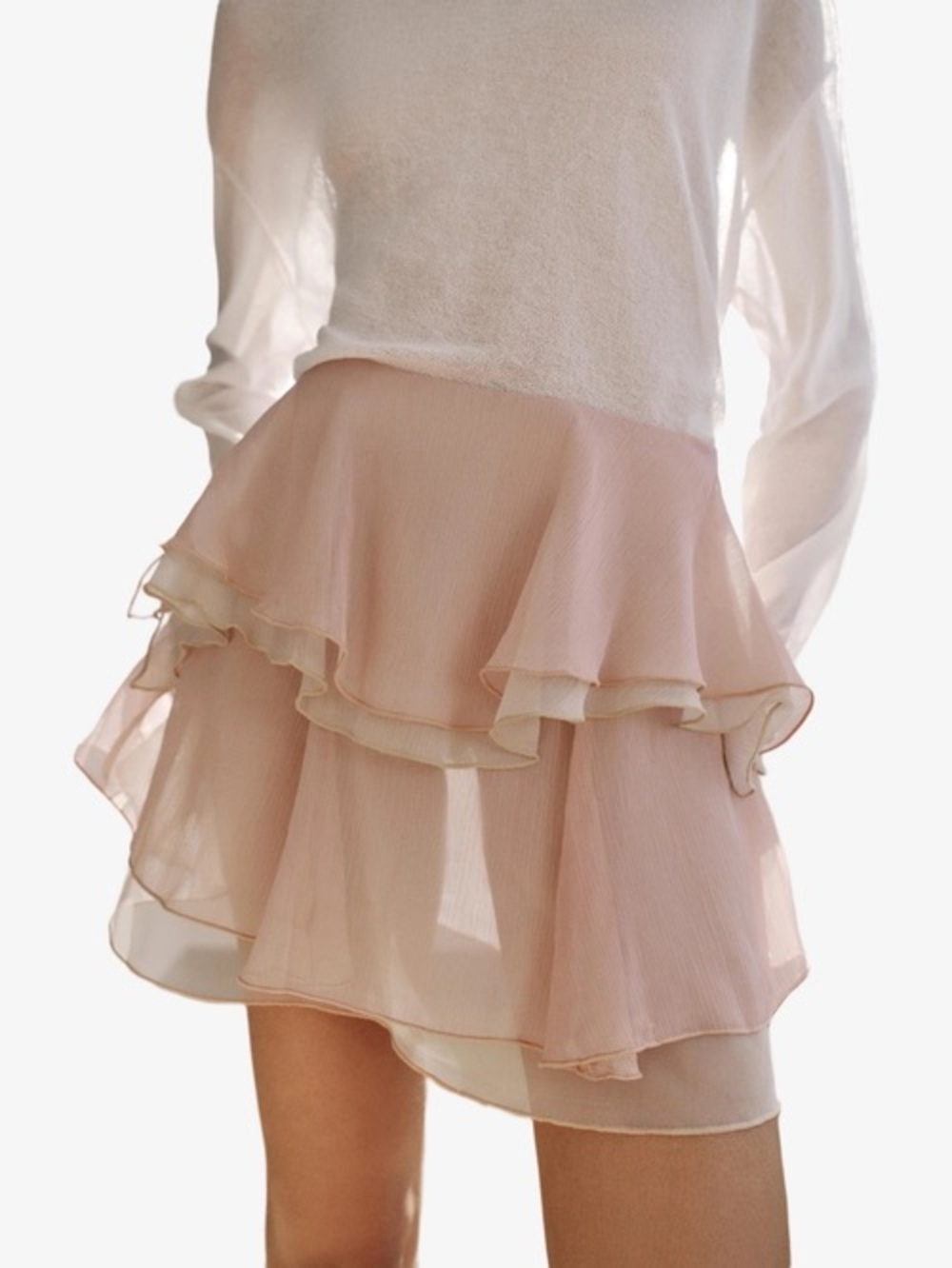 Zara Ruffled Mini Skirt - Picture 7 of 14